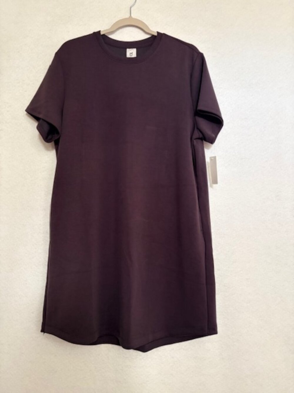 Member's Mark Dress Sandwash Short Sleeve XL Casual Dress Shirttail Hem Black NW